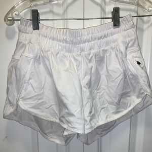White Lululemon Tracker V Shorts